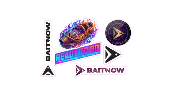 MIKADO - Rybářské samolepky Baitnow sada č. 2