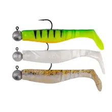 MIKADO - Set gumových nástrah s nastraženým jigem Fishunter 8 cm Mix 4 ks