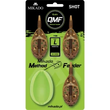 MIKADO - Set krmítek s formičkou Method Feeder Shot Q.M.F. Set vel. L 20+30+40 g 3 ks