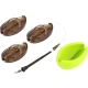 MIKADO - Set krmítek s formičkou Method Feeder Shot Q.M.F. Set vel. L 40 g 3 ks