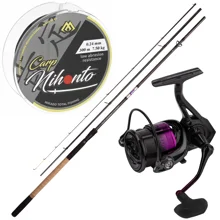 MIKADO - Set UV II prut Medium Feeder 3,45 m, Naviják UV2 Feeder 4007, silon 0,22 mm
