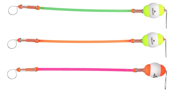 MIKADO - SIGNALIZÁTOR HANGER S POLYSTYRENEM A HADIČKOU 25 cm vel. L ČERVENÁ A ŽLUTÁ 10 ks