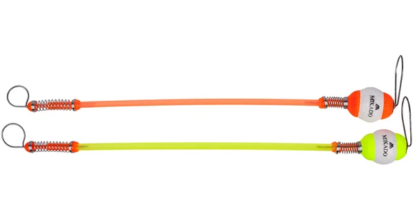 MIKADO - SIGNALIZÁTOR HANGER S POLYSTYRENEM A HADIČKOU 25 cm vel. M ČERVENÁ A ŽLUTÁ 10 ks