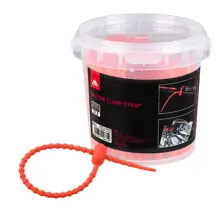 MIKADO - Silikonový klipový pásek 21,5 cm 50 ks Červená