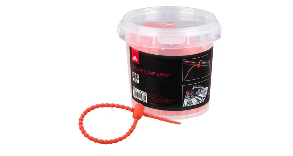 MIKADO - Silikonový klipový pásek 21,5 cm 50 ks Červená