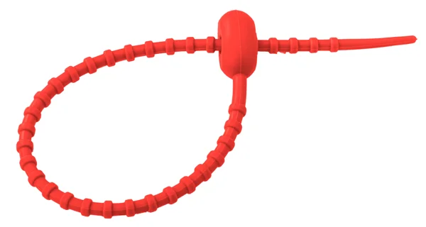MIKADO - Silikonový klipový pásek 21,5 cm 50 ks Červená