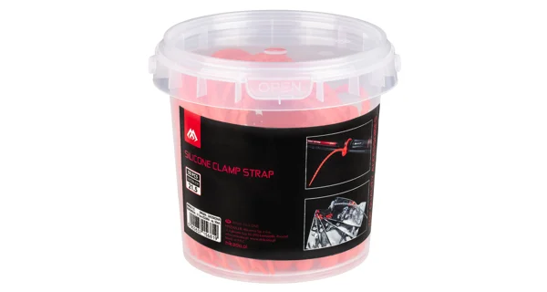 MIKADO - Silikonový klipový pásek 21,5 cm 50 ks Červená