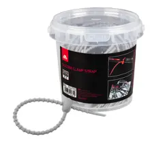 MIKADO - Silikonový klipový pásek 21,5 cm 50 ks Šedá
