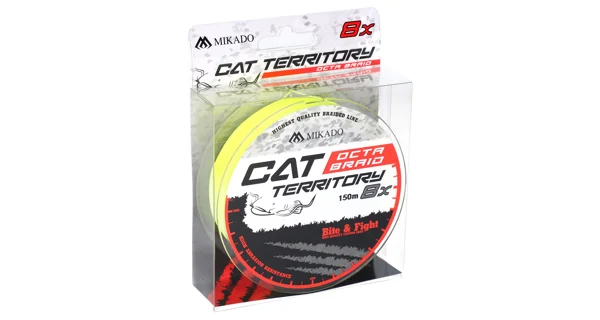 MIKADO - Šňůra Cat Territory Octa Braid Žlutá 150 m 0,50 mm 53,3 kg
