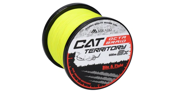 MIKADO - Šňůra Cat Territory Octa Braid Žlutá 600 m 0,60 mm 61,8 kg