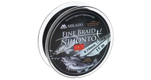 MIKADO - Šňůra NIHONTO FINE BRAID 008 BLACK 15 m 4,95 kg