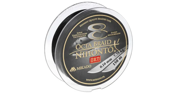 MIKADO - Šňůra Nihonto Octa Braid Black 150 m 0,12 mm/8,9 kg