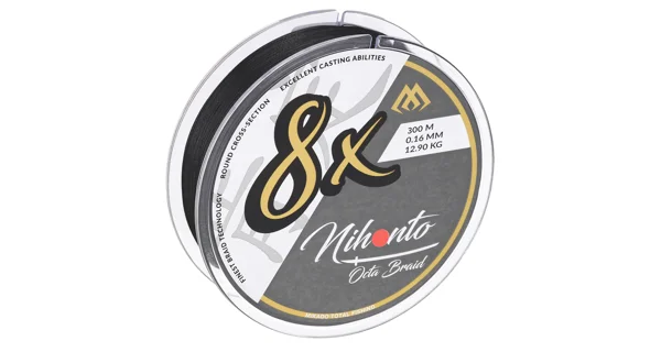 MIKADO - Šňůra Nihonto Octa Braid Black 300 m 0,12 mm 8,9 kg