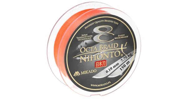 MIKADO - Šnúra Nihonto Octa Braid Orange 150 m 0,35 mm/35,40 kg