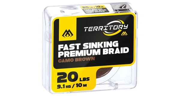 MIKADO - Šnůrka Fast Sinking Premium Braid Camo Brown 30 lb 10 m
