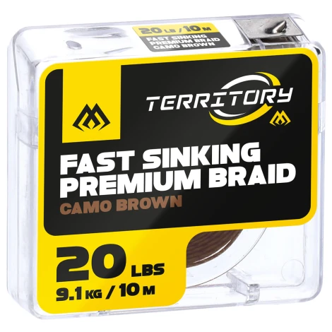 MIKADO -  Šnůrka Fast Sinking Premium Braid Camo Bworn 20 lb 10 m
