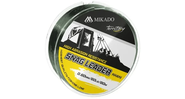 MIKADO - Šokový vlasec Snag Leader Khaki 0,5 mm 45 lb 80 m