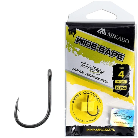 MIKADO - Teflonový háček Territory Wide Gape vel. 8 10 ks