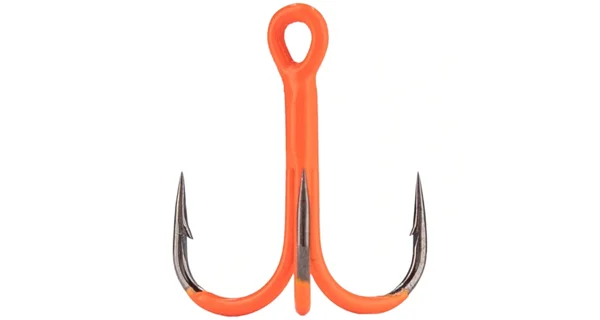 MIKADO - Trojháčky Jaws NR UV vel. 4 Oranžové 6 ks