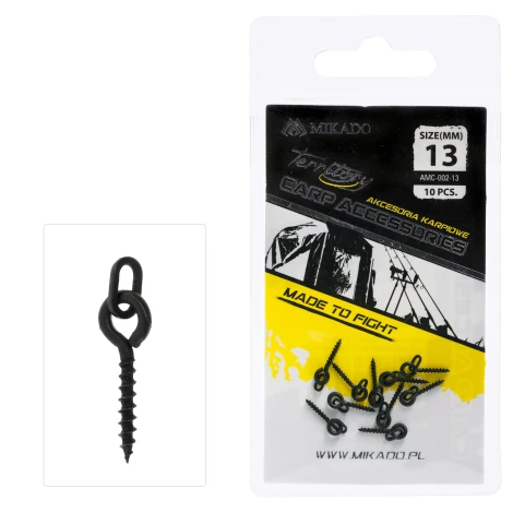 MIKADO - Vrtáček na boillies s kroužkem 002 13 mm 10 ks