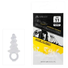 MIKADO - Vrut na boillies plastový 11 mm Bílý 10 ks