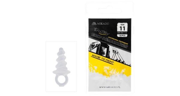 MIKADO - Vrut na boillies plastový 11 mm Bílý 10 ks