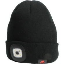 MIKADO - Zimní Čepice se Světlem LED Beanie Černá