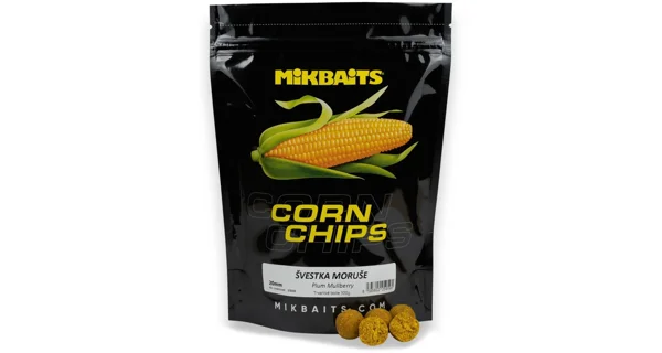 MIKBAITS - Boilie Corn Chips 24 mm 2,5 kg Švestka moruše