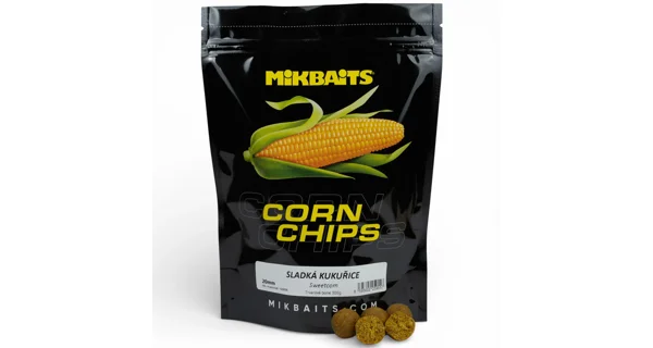 MIKBAITS - Boilie Corn Chips 30 mm 300 g Sladká kukuřice