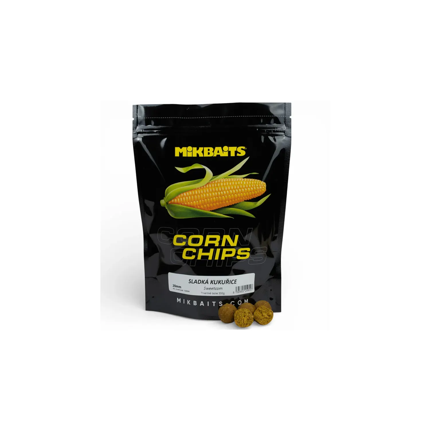 MIKBAITS MIKBAITS - Boilie Corn Chips 30 mm 300 g Sladká kukuřice