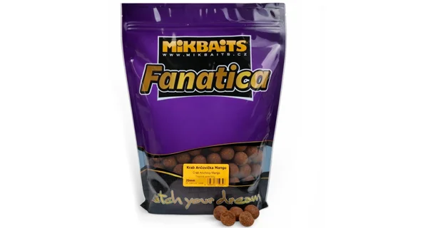 MIKBAITS - Boilie Fanatica 40 mm 300 g Krab ančovička mango