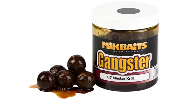 MIKBAITS - Boilie v dipu Gangster G7 Master Krill 24 mm 250 ml