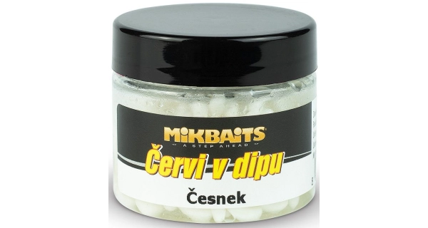 MIKBAITS - Červi v dipu 50 ml Česnek