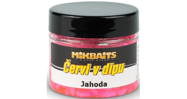 MIKBAITS - Červi v dipu 50 ml Jahoda