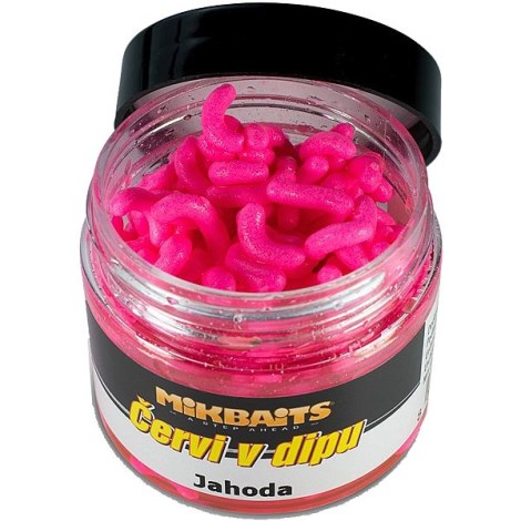 MIKBAITS - Červi v dipu 50 ml Jahoda