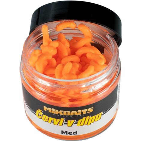 MIKBAITS - Červi v dipu 50 ml Med