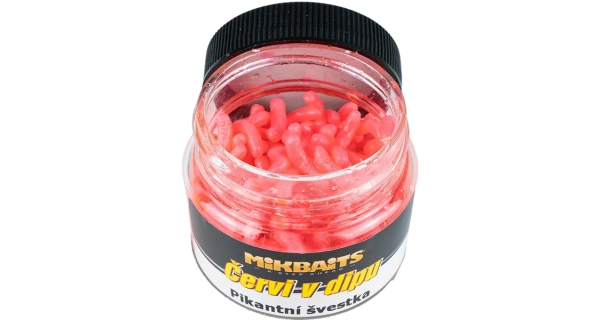 MIKBAITS - Červi v dipu 50 ml Pikantní švestka