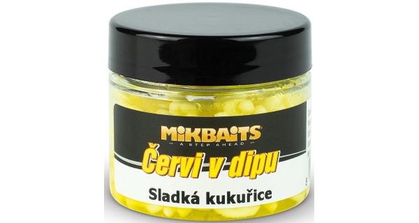 MIKBAITS - Červi v dipu 50 ml Sladká kukuřice