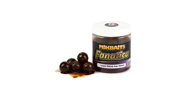 MIKBAITS - Fanatica boilie v dipu 250 ml Losos Ráček Asa 24 mm