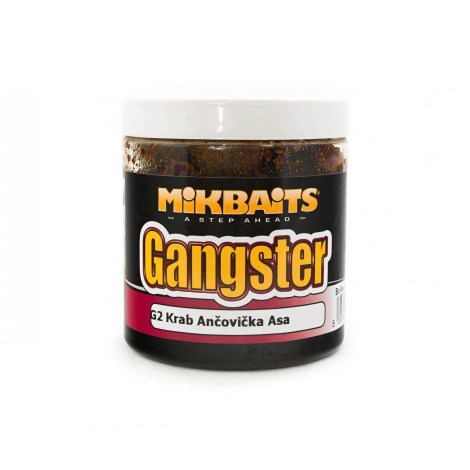 MIKBAITS - Gangster boilie v dipu 250 ml - G2 krab ančovička asa 20 mm