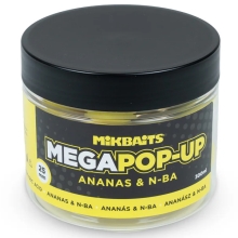 MIKBAITS - Mega plovoucí Fluo boilie 25 mm 300 ml Ananas N-BA
