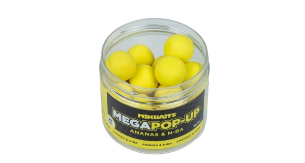 MIKBAITS - Mega plovoucí Fluo boilie 25 mm 300 ml Ananas N-BA