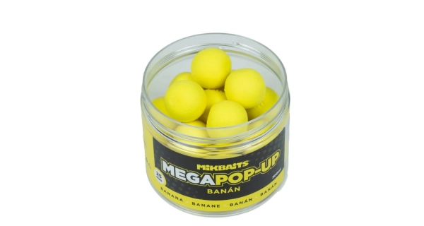 MIKBAITS - Mega plovoucí Fluo boilie 25 mm 300 ml Banán