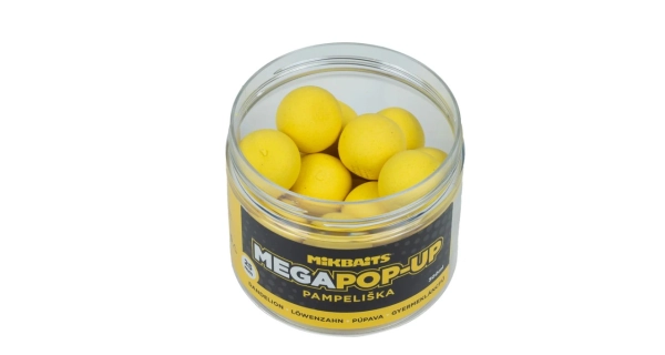 MIKBAITS - Mega plovoucí Fluo boilie 25 mm 300 ml Pampeliška