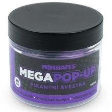 MIKBAITS - Mega plovoucí Fluo boilie 25 mm 300 ml Pikantní švestka