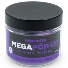MIKBAITS - Mega plovoucí Fluo boilie 25 mm 300 ml Pikantní švestka