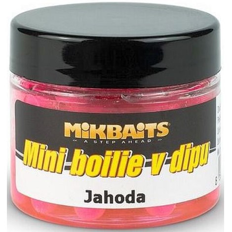 MIKBAITS - Mini Boilie v dipu 50 ml Jahoda