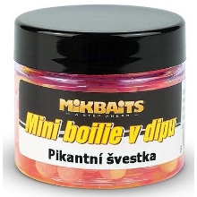 MIKBAITS - Mini boilie v dipu 50 ml Pikantní švestka