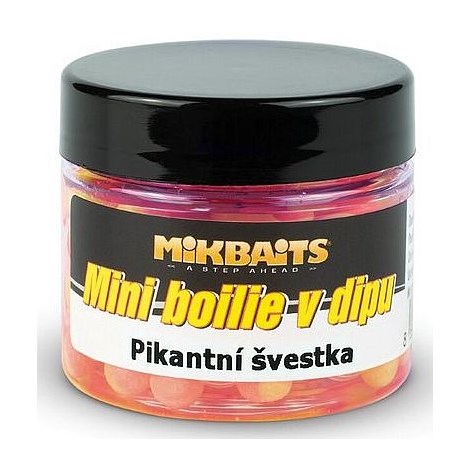 MIKBAITS - Mini boilie v dipu 50 ml Pikantní švestka