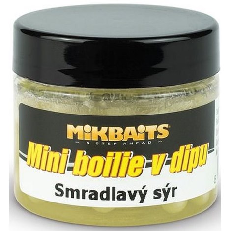 MIKBAITS - Mini boilie v dipu 50 ml Smradlavý sýr